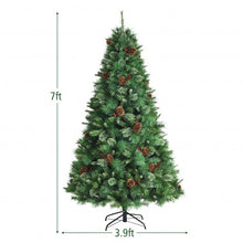 Load image into Gallery viewer, 7ft Unlit Hinged PVC Artificial Christmas Pine Tree with Red Berries

