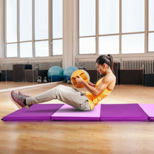 Load image into Gallery viewer, 4 Inch x 8 Inch Folding Gymnastics Panel Mat with Handles Hook-Pink
