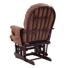 Load image into Gallery viewer, Adjustable Backrest Baby Nursery Rocking Chair &amp; Ottoman Set-Brown
