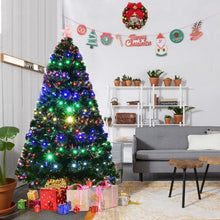 Load image into Gallery viewer, 5&#39; / 6&#39; / 7&#39; Multicolor LED Fiber Optic Artificial Christmas Tree-6&#39;
