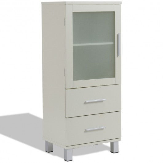 Wood Floor Storage Cabinet w/ 2 Drawers