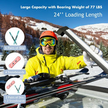 Load image into Gallery viewer, 23&quot;/30&quot; Universal Ski &amp; Snowboard Roof Racks Fit 6 Pairs Skis or 4 Snowboards-L
