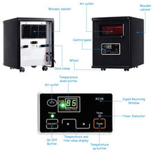 Load image into Gallery viewer, 1500 W Electric Portable Remote Infrared Heater Black
