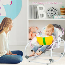 Load image into Gallery viewer, 5 in 1 Portable Baby Multi-Functional Crib with Canopy Toys-Pink
