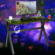 Load image into Gallery viewer, Gaming Desk with Mousepad and Cup Headphone Holder
