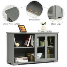 Load image into Gallery viewer, Sideboard Buffet Cupboard Storage Cabinet with Sliding Door-Gray
