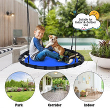Load image into Gallery viewer, 40" Flying Saucer Round Swing Kids Play Set-Blue
