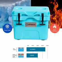 Load image into Gallery viewer, 16 Quart Portable Ice Cooler with 24 Cans-Blue
