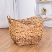 Load image into Gallery viewer, Large Woven Wicker Pattern Storage Handle Basket
