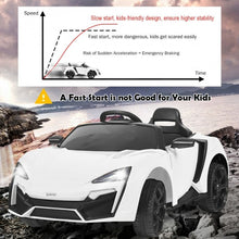 Load image into Gallery viewer, 12V 2.4G RC Electric Vehicle with Lights-White
