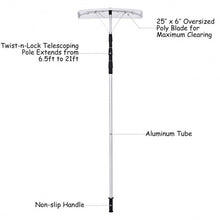 Load image into Gallery viewer, 21 ft Aluminum Large Poly Blade Telescoping Snow Roof Rake
