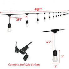 Load image into Gallery viewer, 96 FT LED Outdoor Waterproof Commercial String Lights Bulbs
