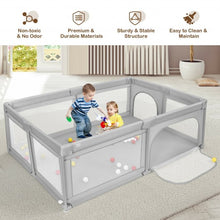Load image into Gallery viewer, Extra-Large Safety Baby Fence with 50 Ocean Balls-Gray
