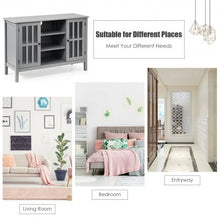 Load image into Gallery viewer, Wooden TV Stand Console Cabinet for 50&quot; TV-Gray
