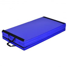 Load image into Gallery viewer, 6&#39; x 4&#39; Tri-Fold Gymnastics Mat Thick Folding Panel-Blue
