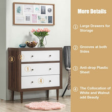 Load image into Gallery viewer, 3 Drawer Dresser Wooden Chest Storage Freestanding Cabinet
