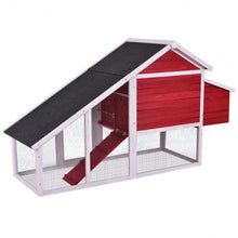 Load image into Gallery viewer, 64&quot; Large Wooden Rabbit Hutch Chicken Coop
