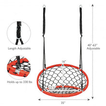 Load image into Gallery viewer, Net Hanging Swing Chair with Adjustable Hanging Ropes-Orange
