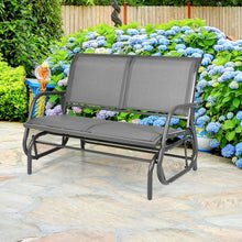 Load image into Gallery viewer, Swing Glider Chair 48&quot; Loveseat Rocker Lounge Backyard-Gray
