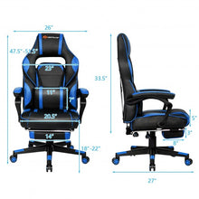 Load image into Gallery viewer, Massage Gaming Chair with Footrest and Lumbar Support
