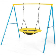Load image into Gallery viewer, Swing Set w/40"� Saucer Tree Swing &amp; Heavy Duty A-Frame Metal Swing Stand Combo
