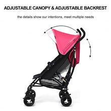 Load image into Gallery viewer, Foldable Lightweight Baby Infant Travel Umbrella Stroller-Pink
