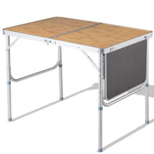 Load image into Gallery viewer, Aluminum Folding Picnic Camping Table with MDF Table Top
