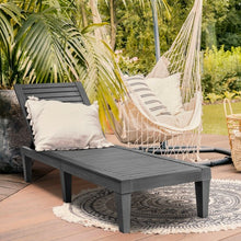 Load image into Gallery viewer, Outdoor Recliner Chair with 5-Position Adjustable Backrest-Black
