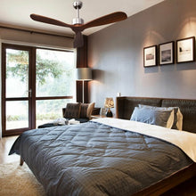 Load image into Gallery viewer, 52&quot; Modern Brushed Nickel Finish Ceiling Fan with Remote Control
