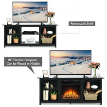 Load image into Gallery viewer, 2-Tier Entertainment Media Console Center-Black
