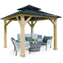 Load image into Gallery viewer, 10&#39; x 10&#39; Patio Hardtop Gazebo with Double Steel Roof for Outdoor-Gray

