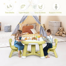 Load image into Gallery viewer, Kids Table and 2 Chair Set with Storage Bins-Yellow
