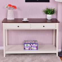 Load image into Gallery viewer, Entryway Wood Console Accent Table with Drawer and Shelf
