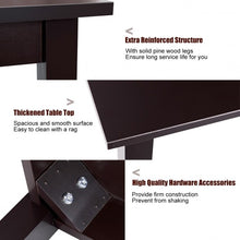 Load image into Gallery viewer, Modern Rectangle Dining Table with Wooden Legs
