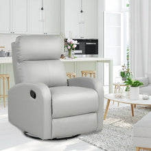 Load image into Gallery viewer, Recliner Chair Swivel Rocker Manual Single Sofa Lounger with Footrest-Gray
