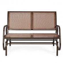 Load image into Gallery viewer, Swing Glider Chair 48&quot; Loveseat Rocker Lounge Backyard-Brown
