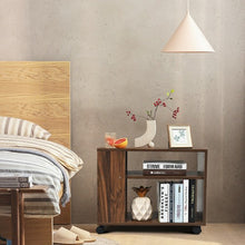 Load image into Gallery viewer, 3-tier Side Table with Wheels &amp; Large Storage Shelf
