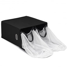 Load image into Gallery viewer, Double Laundry Hamper Storage Collapsible Basket Cothes Organizer-Black
