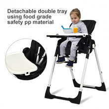 Load image into Gallery viewer, Foldable High chair with Multiple Adjustable Backrest-Black
