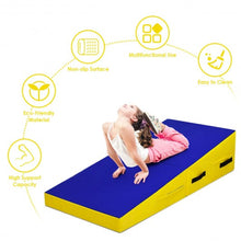 Load image into Gallery viewer, Folding Incline Mat Slope Cheese Gymnastics Gym Exercise Yellow
