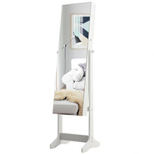 Load image into Gallery viewer, Jewelry Cabinet Armoire Lockable Standing Storage Organizer-White

