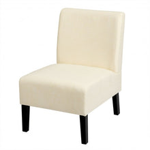 Load image into Gallery viewer, Armless Accent Chair  with Rubber Wood Legs -Beige
