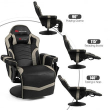 Load image into Gallery viewer, Ergonomic High Back Massage Gaming Chair with Pillow-Gray
