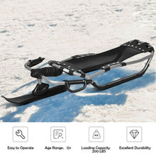 Load image into Gallery viewer, Snow Racer Sled with Textured Grip Handles and Mesh Seat
