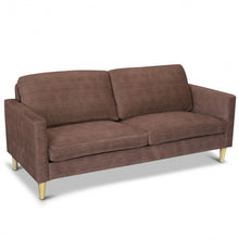 Load image into Gallery viewer, Upholstered Modern Fabric Love Seat Sofa-Coffee
