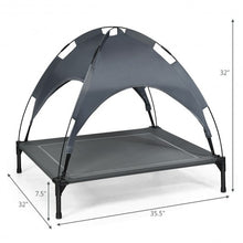 Load image into Gallery viewer, Portable Elevated Outdoor Pet Bed with Removable Canopy Shade-36&quot;
