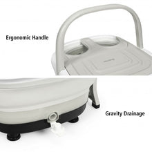 Load image into Gallery viewer, Foldable Foot Spa Bath Motorized Massager with Bubble Red Light Timer Heat-Gray

