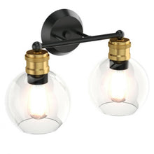 Load image into Gallery viewer, Modern 2-light Bubbled Glass Vanity Light
