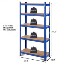 Load image into Gallery viewer, 35.5&quot; x 71&quot; Adjustable 5-Layer 2000 lbs Capacity Tool Shelf
