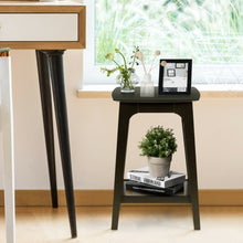 Load image into Gallery viewer, Set of 2 Side End Tables with Lower Storage Shelf-Black

